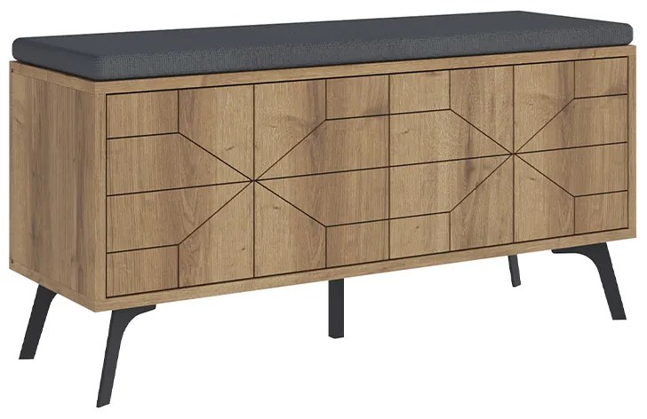 Παπουτσοθήκη Dune Megapap χρώμα ανοιχτό καρυδί 107x35x55εκ.