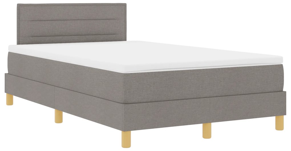 vidaXL Κρεβάτι Box Spring με Στρώμα Ταπ 120x200 εκ. Ύφασμα