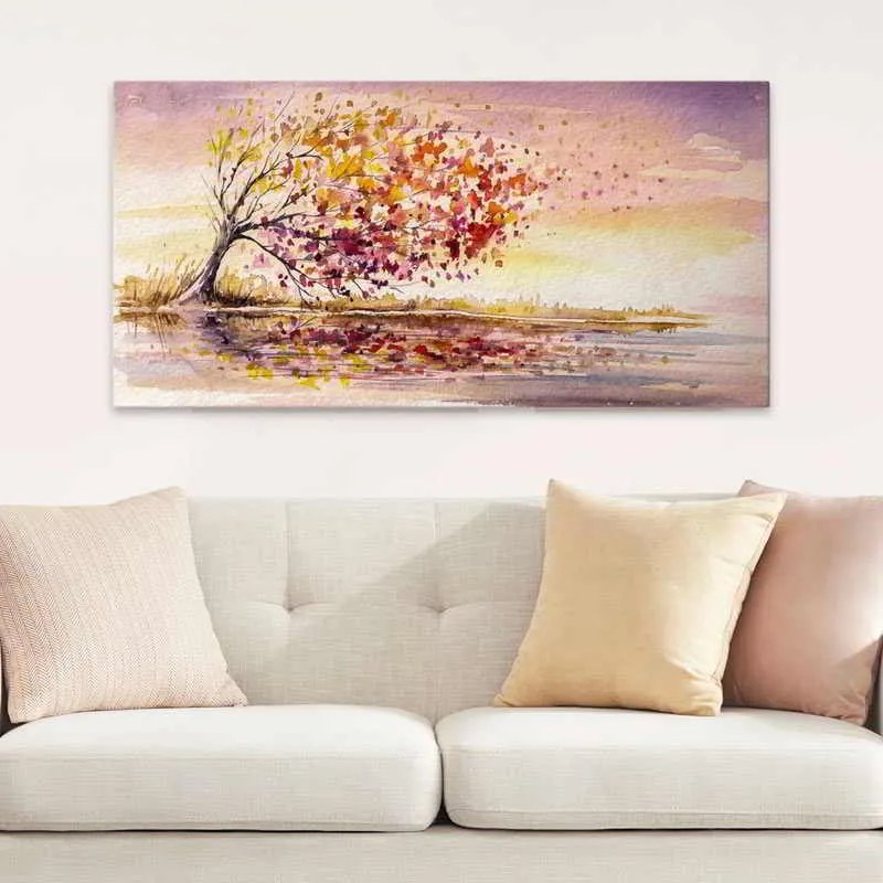 Πίνακας σε καμβά &quot;Tree In The Wind&quot; Megapap ψηφιακής εκτύπωσης 140x70x3εκ.
