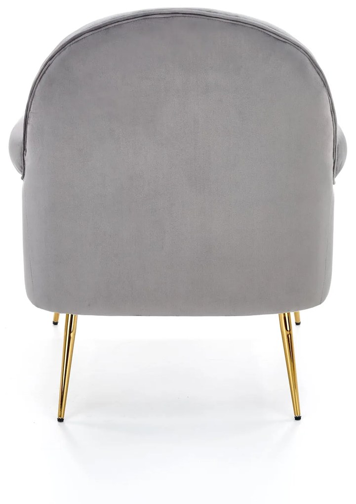 SANTI leisure armchair grey / gold DIOMMI V-CH-SANTI-FOT-POPIELATY