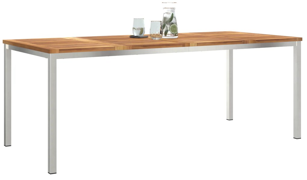 vidaXL Τραπέζι Εξωτερικού Χώρου 200x90x74.5 εκ Μασίφ Ξύλο Teak