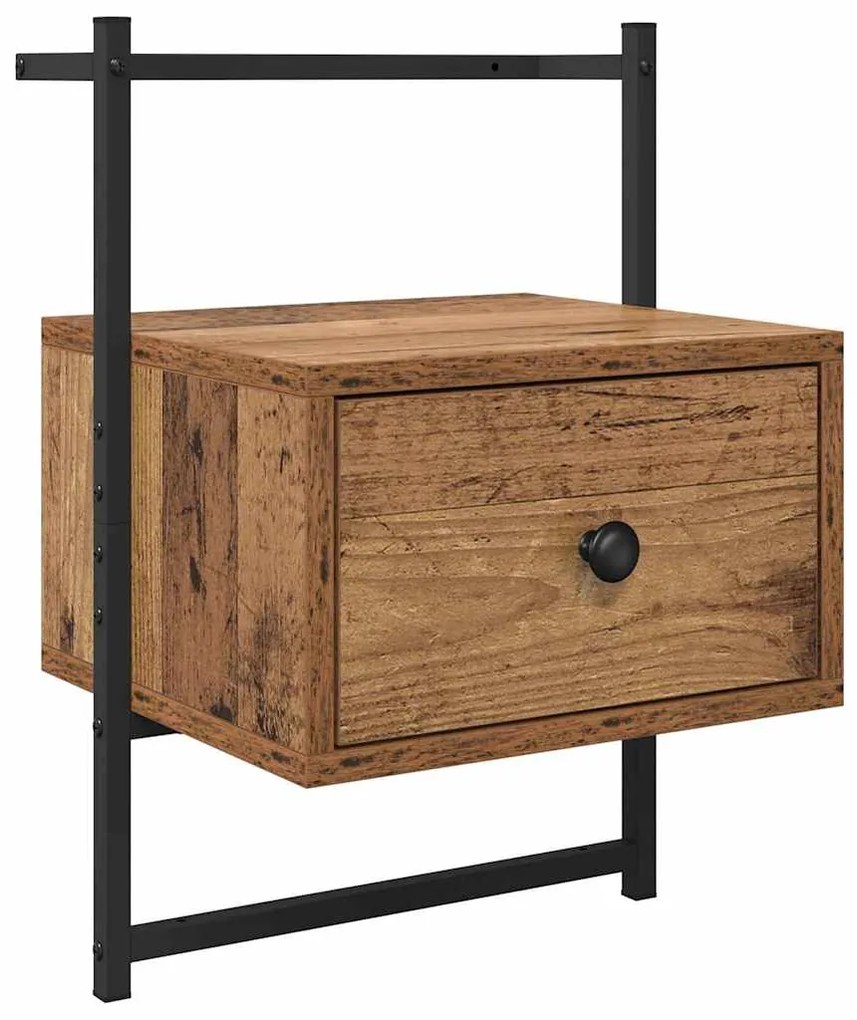 vidaXL Κομοδίνο 2 pcs Παλιό ξύλο 35 x 30 x 51 εκ. Επεξεργασμένο ξύλο