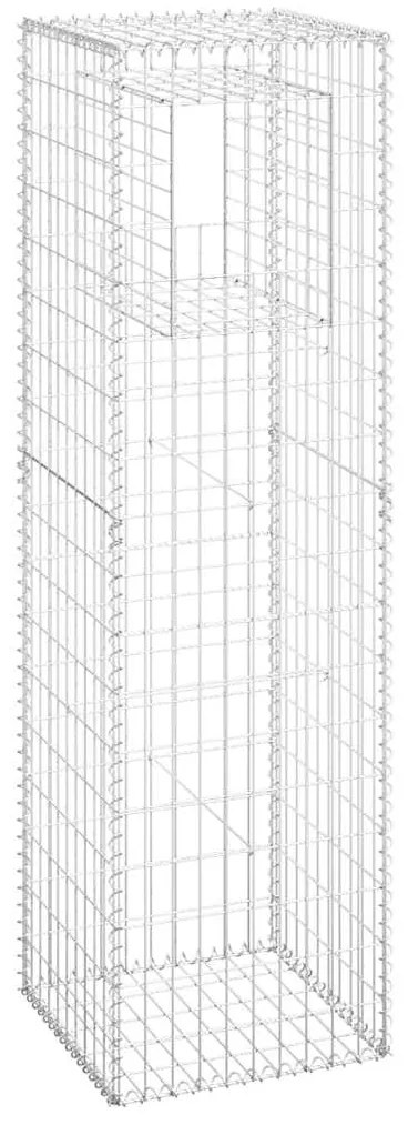 vidaXL Συρματοκιβώτια Στύλοι 2 τεμ. 50 x 50 x 180 εκ. Σιδερένιοι