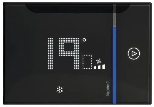 Θερμοστάτης Smart Ελέγχου Κλιματισμού Επιτοιχη Τοποθέτηση Μαύρος 049044 Legrand-49044-Μαύρο 049044