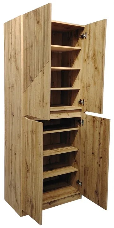Παπουτσοθήκη-ντουλάπι Kebell pakoworld σε oak απόχρωση 71x41.5x180.4εκ