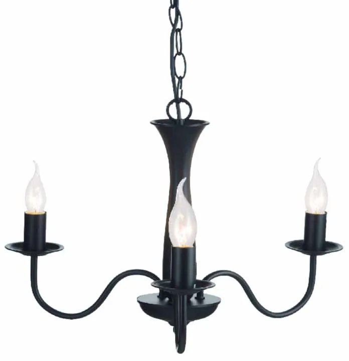 Φωτιστικό Οροφής Τρίφωτο Aca Knossos DLA12013PB Black Matt