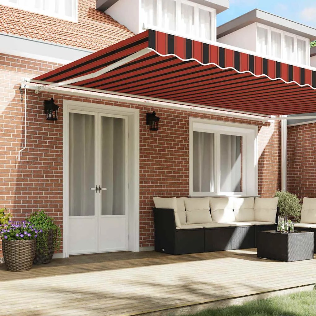vidaXL Σκηνίτσα Αναδιπλούμενη 500 x 350 εκ πορτοκαλί και καφέ