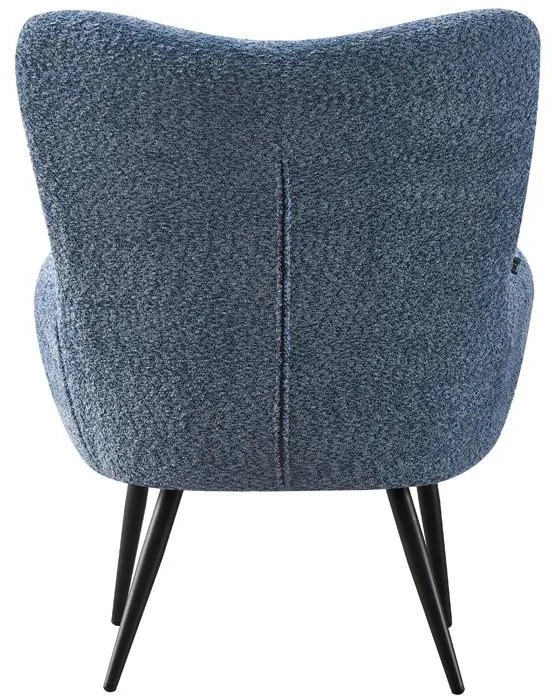 Πολυθρόνα C-06 Fylliana με Μεταλλικά Πόδια και Σιέλ Ύφασμα 80x75x97 εκ. 80x75x97 εκ.