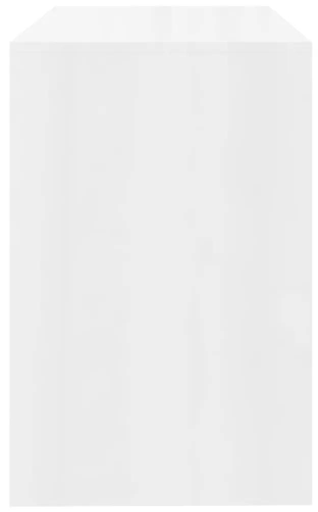 vidaXL Γραφείο Γυαλιστερό Λευκό 101 x 50 x 76,5 εκ. από Μοριοσανίδα