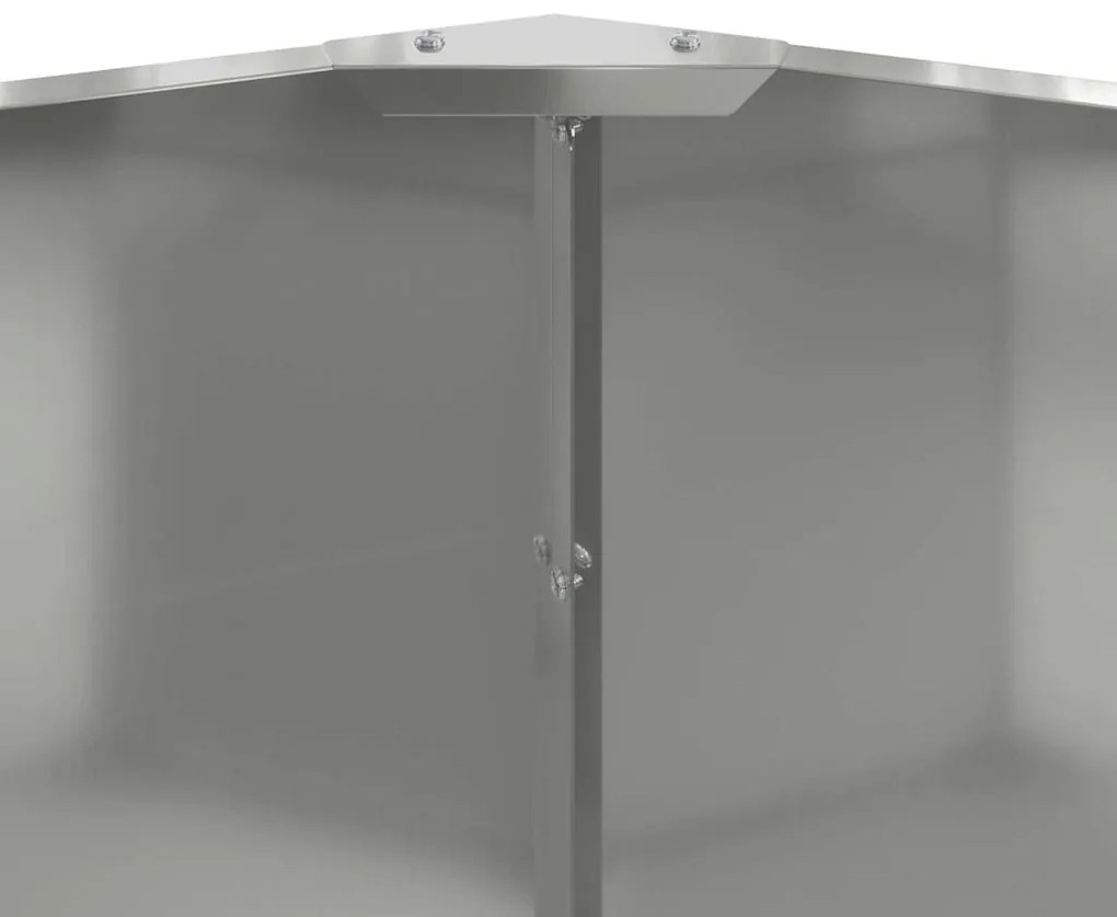 vidaXL Γλάστρα Ασημί 60 x 60 x 50 εκ Επικαλυμμένος Χάλυβας