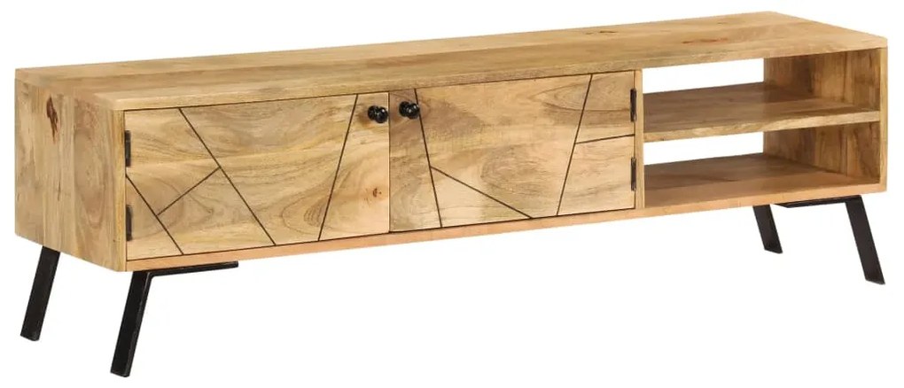 vidaXL Έπιπλο Τηλεόρασης 140 x 30 x 40 εκ. από Μασίφ Ξύλο Μάνγκο