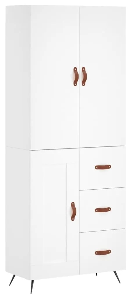 vidaXL Ντουλάπι Λευκό 69,5x34x180 εκ. από Επεξεργασμένο Ξύλο