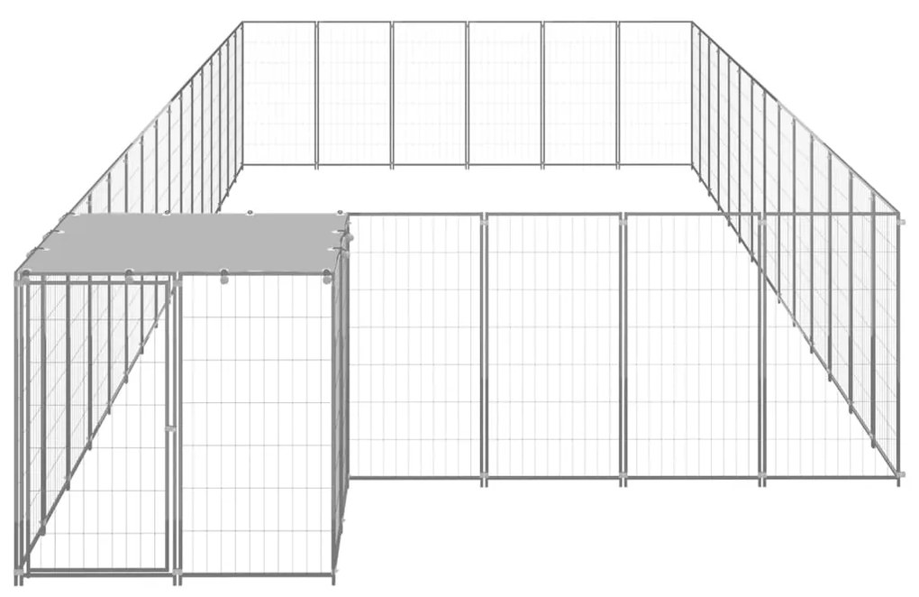 vidaXL Σπιτάκι Σκύλου Ασημί 26,62 μ² Ατσάλινο