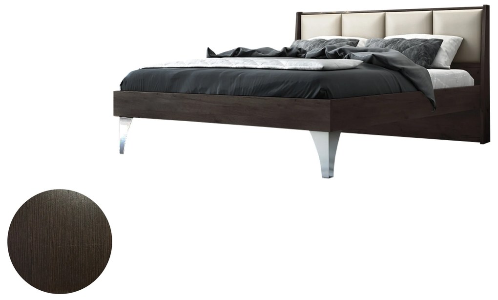 Intrahome Κρεβάτι "DIVA" διπλό σε χρώμα βέγγε 160x200 Intrahomesa-00652400
