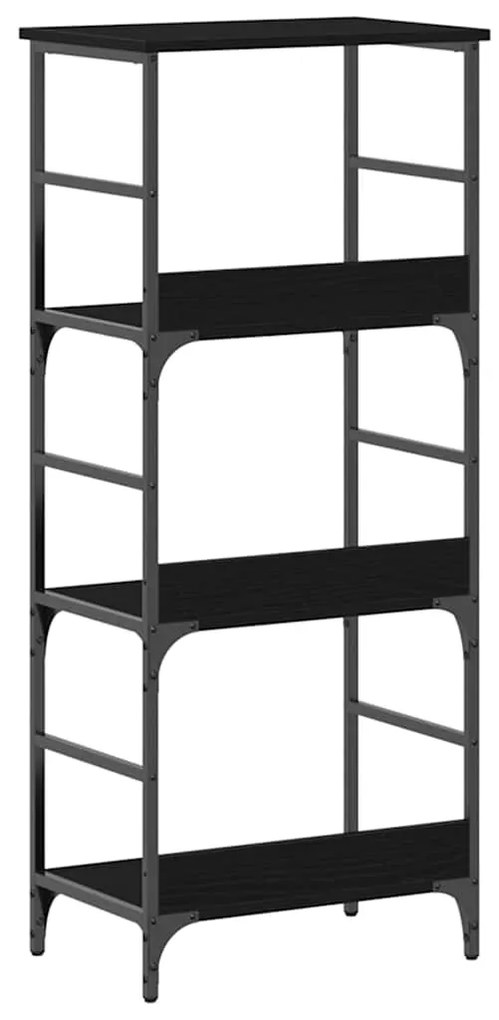 vidaXL Ράφι Βιβλίων Μαύρη δρυς 50 x 33 x 117.5 εκ Επεξεργασμένο ξύλο