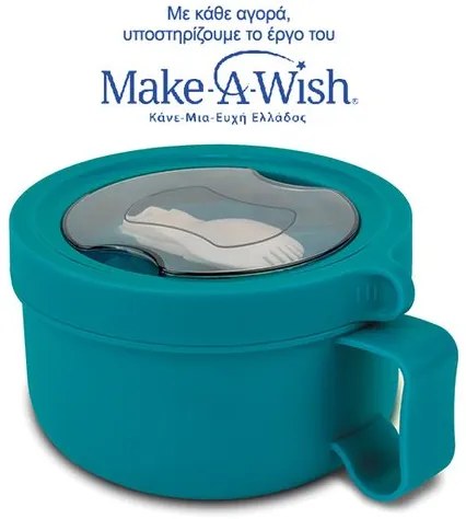 Nava Δοχείο Φαγητού Ανοξείδωτο Στρογγυλό We Care 850ml Πετρόλ 10-262-030