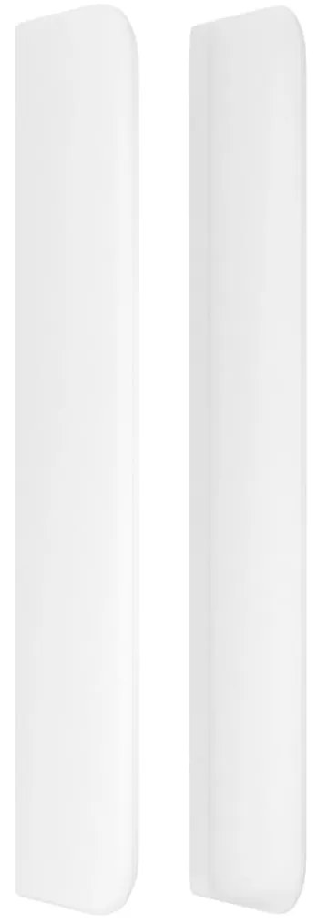 vidaXL Κεφαλάρι με Πτερύγια Λευκό 163x16x118/128 εκ. Συνθετικό Δέρμα