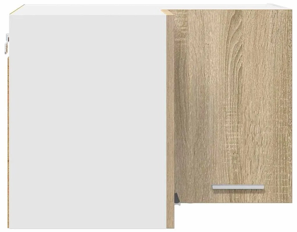 vidaXL Κρεμαστό ντουλάπι Riga Σομόνα Δρυς και Λευκό 57 x 57 x 40 εκ.