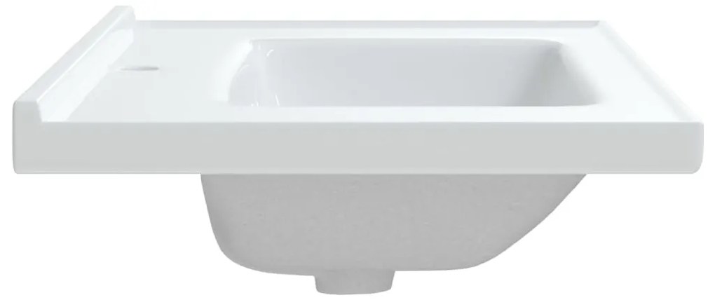 vidaXL Νιπτήρας Μπάνιου Ορθογώνιος Λευκός 71 x 48 x 19,5 εκ. Κεραμικός