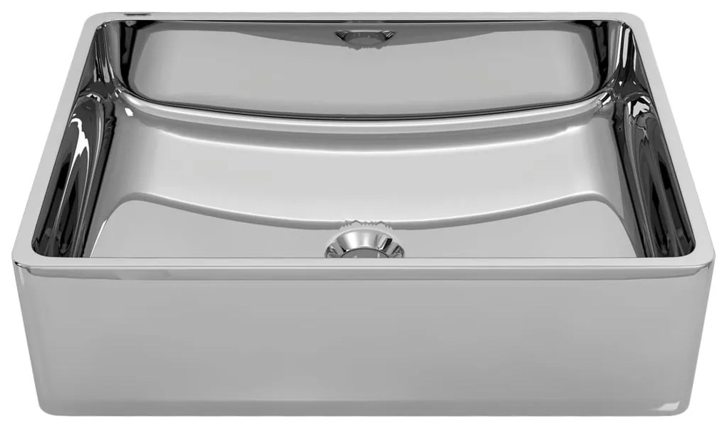 vidaXL Νιπτήρας Ασημί 41 x 30 x 12 εκ. Κεραμικός