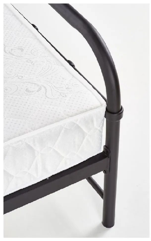 Κρεβάτι ArteLibre LIBERTY Μεταλλικό Sandy Black 209x124x93cm (Στρώμα 120x200cm)