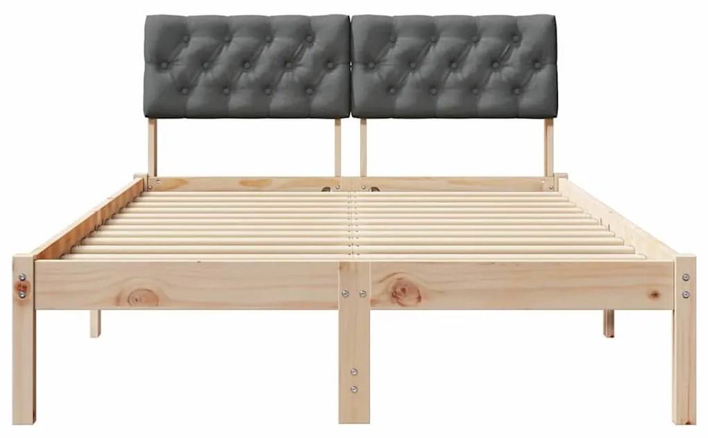 vidaXL Σκελετός Κρεβατιού Καφέ και σκούρο γκρι 120 x 200 cm