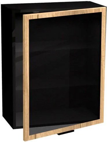 Κρεμαστό ντουλάπι βιτρίνα Italia WW6/72 1D-Φυσικό