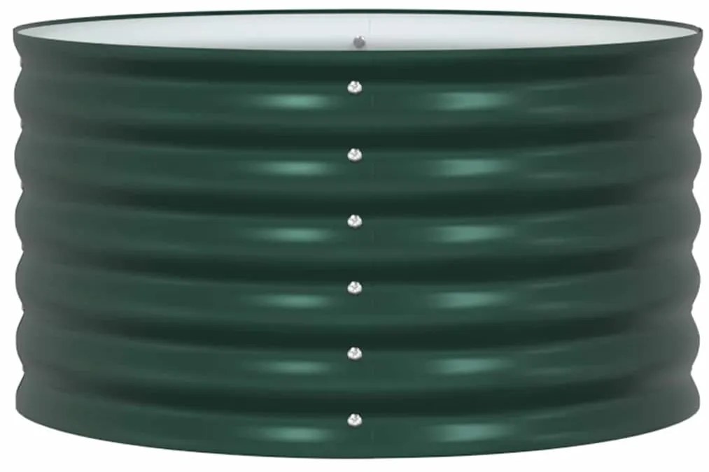 vidaXL Υπερυψωμένη Ζαρντινιέρα Πράσινο 80 x 80 x 44 cm Ατσάλι