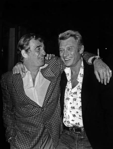 Φωτογραφία Jean Paul Belmondo and Johnny Hallyday at the King Club