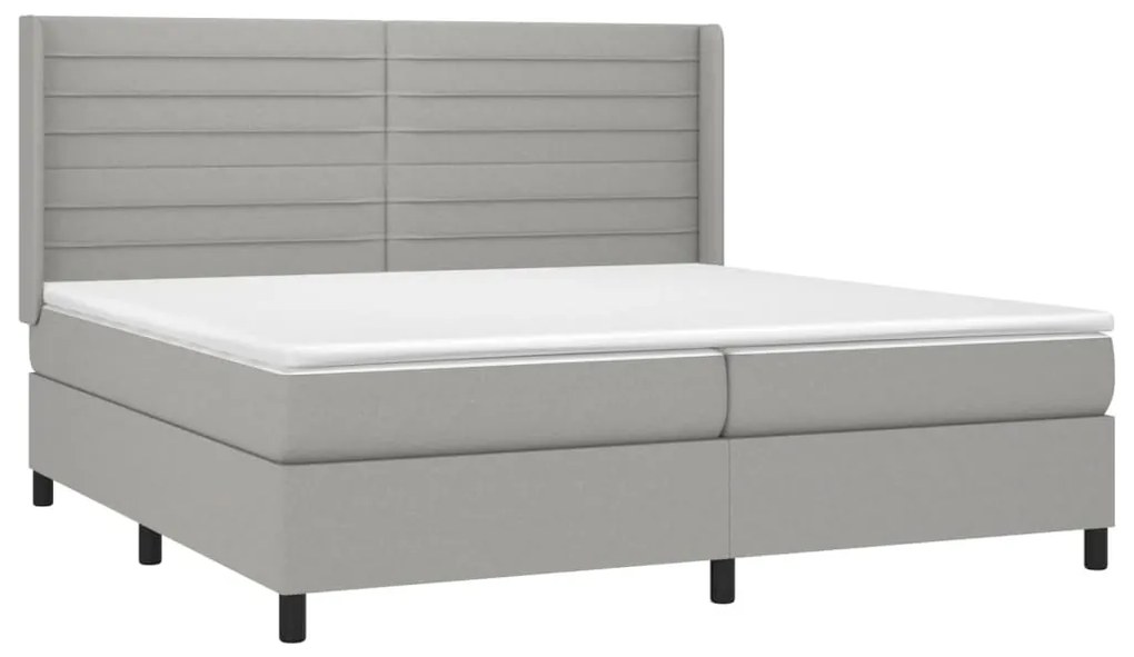 ΚΡΕΒΑΤΙ BOXSPRING ΜΕ ΣΤΡΩΜΑ ΑΝΟΙΧΤΟ ΓΚΡΙ 200X200 ΕΚ. ΥΦΑΣΜΑΤΙΝΟ 3131537