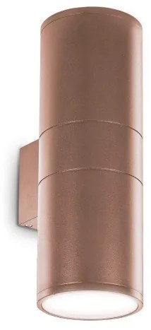 Απλίκα Φωτιστικό Τοίχου 2xE27 Καφέ ΙΡ54 Up-Down 31cm Gun 163611 Ideal Lux 163611