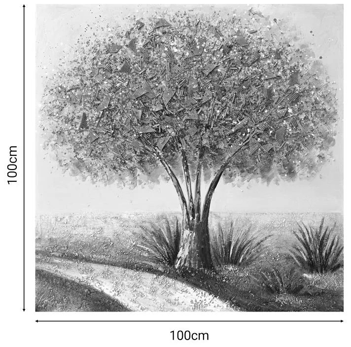 Πίνακας σε καμβά Forestree I Inart 100x3x100εκ 100x3x100 εκ.