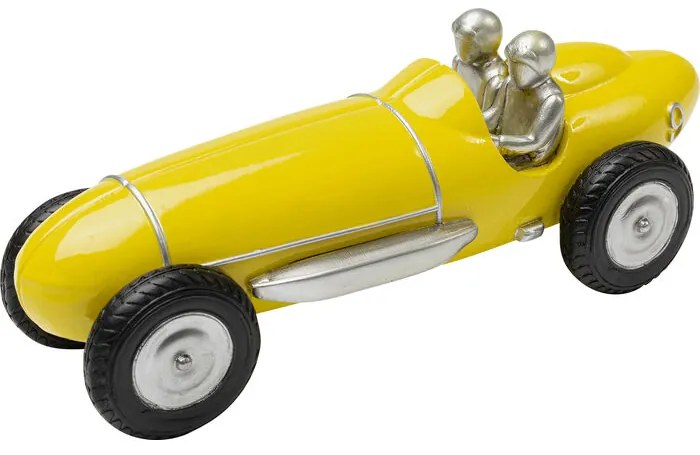 Διακοσμητικό Επιτραπέζιο Racing Car Κίτρινο 25,8x9,4x9 εκ. - Μαύρο