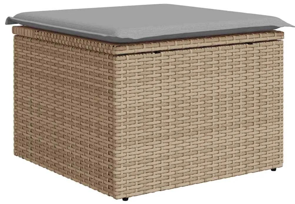 vidaXL Σετ Καναπέ Κήπου 8 pcs Μπεζ και Ανοιχτό γκρι συνθετικό ρατάν