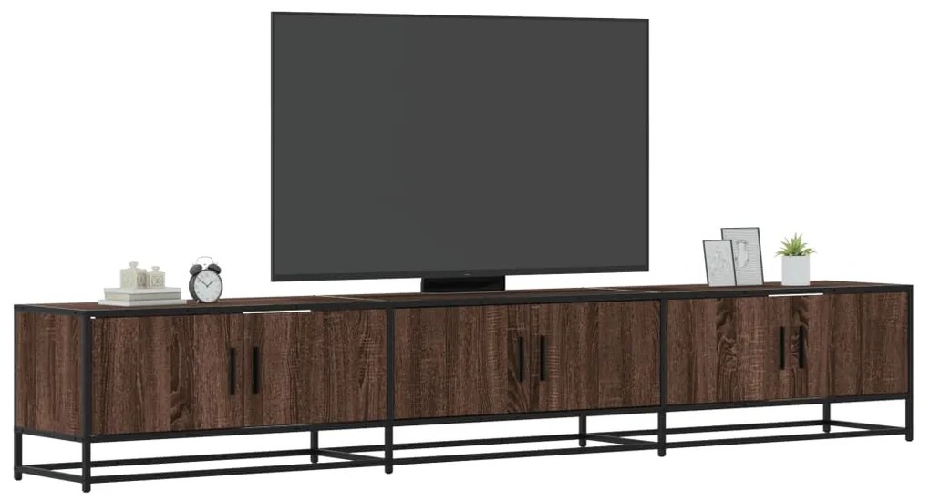 vidaXL Έπιπλο Τηλεόρασης Καφέ Δρυς 240x35x41 εκ. Επεξεργασμένο Ξύλο