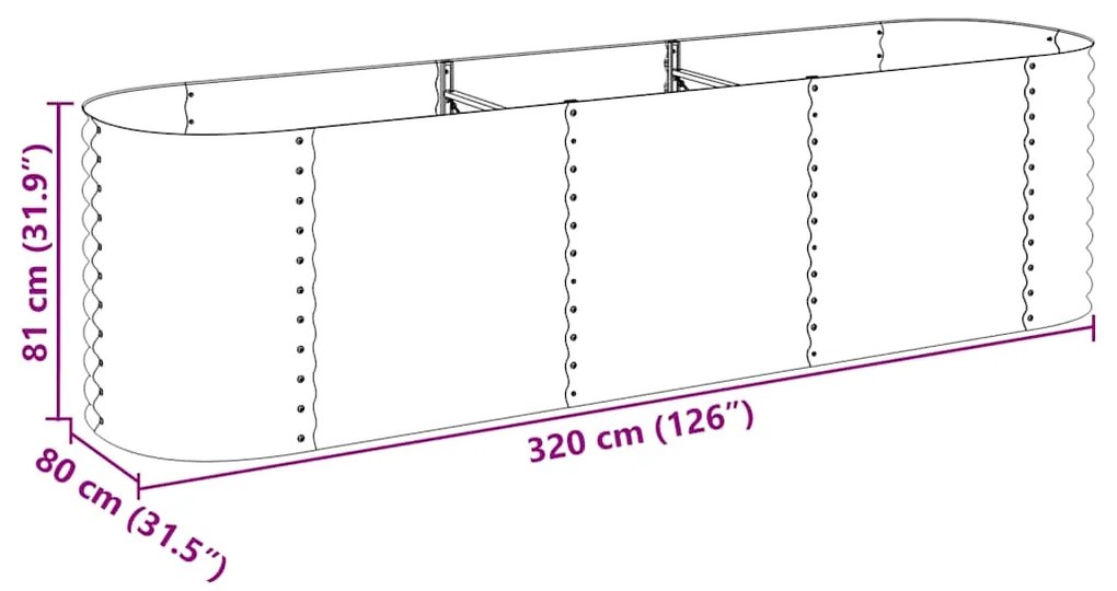 ΖΑΡΝΤΙΝΙΕΡΑ ΥΠΕΡΥΨΩΜΕΝΗ ΓΚΡΙ 320X80X81 ΕΚ. ΓΑΛΒΑΝΙΣΜ. ΧΑΛΥΒΑΣ 45522