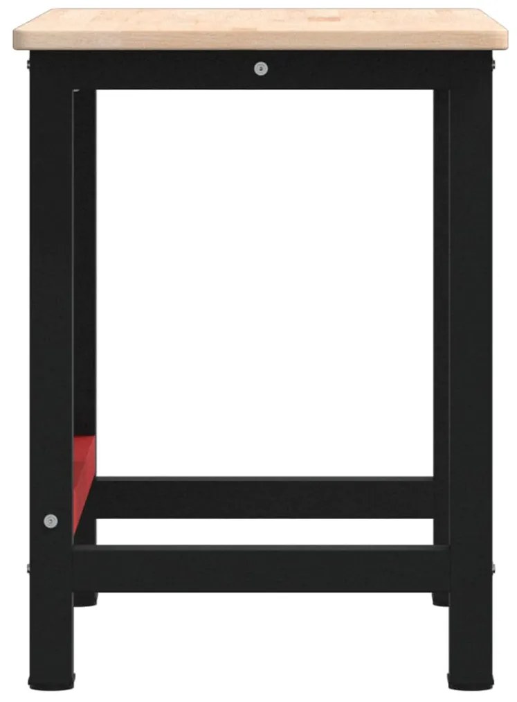vidaXL Πάγκος Εργασίας Ορθογώνιος 100x60x81,5 εκ. από Μασίφ Ξύλο Δρυός