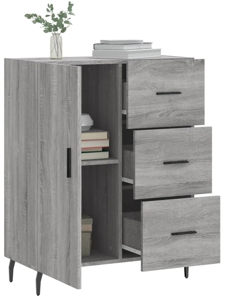 vidaXL Ντουλάπι Γκρι Sonoma 69,5 x 34 x 90 εκ. από Επεξεργασμένο Ξύλο