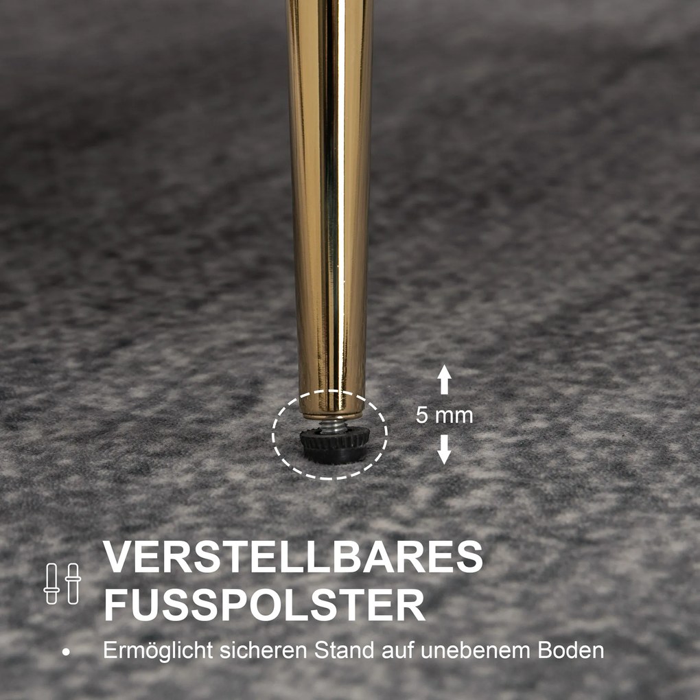 HOMCOM Πολυθρόνα σε σχήμα κοχύλι, Πολυθρόνα χαλάρωσης, Πολυθρόνα αναψυχής, Μεταλλικά πόδια σε χρυσή απόχρωση, 79Μ x 77Π x 77Υ cm, Λευκό