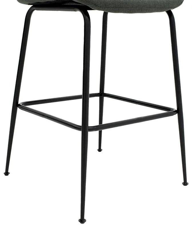 Σκαμπό bar Impel μεταλλικό μαύρο-ύφασμα ανθρακί 2αδα 48x61x103 εκ.