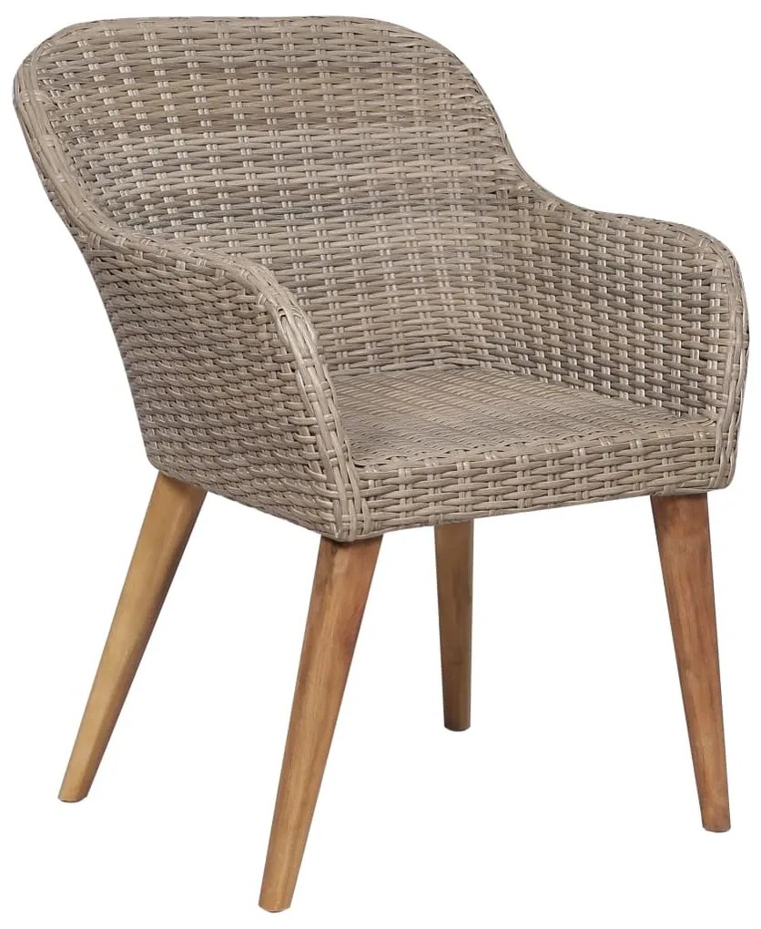 vidaXL Σετ Τραπεζαρίας Κήπου 9 Τεμαχίων Καφέ