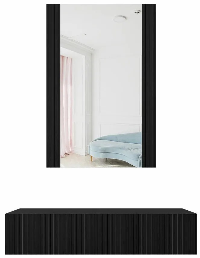 Τουαλέτα Charlotte H111, Μαύρο, Καθρέφτης, 97x80x42cm, 19 kg | Epipla1.gr
