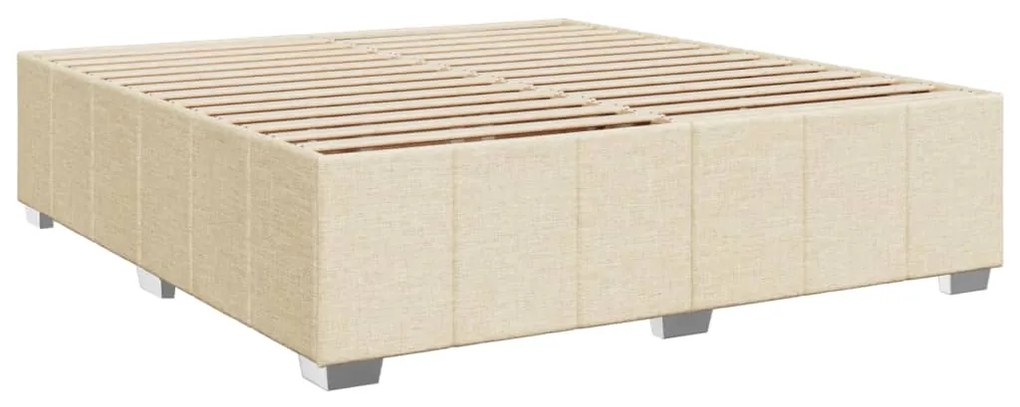 ΚΡΕΒΑΤΙ BOXSPRING ΜΕ ΣΤΡΩΜΑ ΚΡΕΜ 200X200 ΕΚ. ΥΦΑΣΜΑΤΙΝΟ 3294080