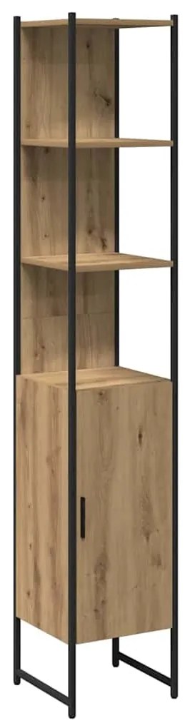 vidaXL Σετ Επίπλων Μπάνιου με ράφι 4 pcs Καφέ Επεξεργασμένο ξύλο