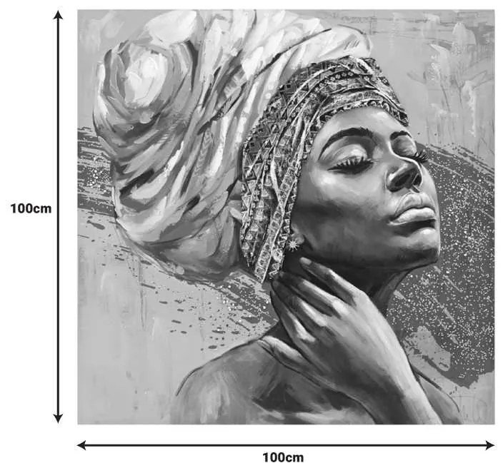 Πίνακας σε καμβά Africana Inart 100x3x100εκ