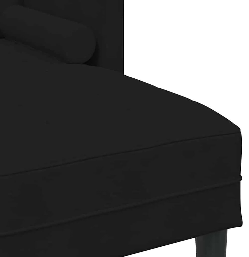 vidaXL Σετ Καναπέ με μαξιλάρι Μαύρο 173 x 131 x 67 εκ Πολυεστέρας