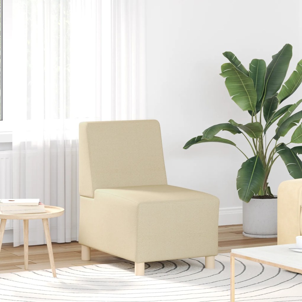 vidaXL Καθίσμα Σαλονιού 3 pcs Κρεμ 55 x 74 x 82 εκ. ύφασμα