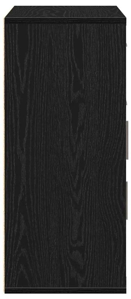 vidaXL Πλαϊνό γραφείο Μαύρη Οξυά 60 x 31 x 70 εκ Επεξεργασμένο ξύλο