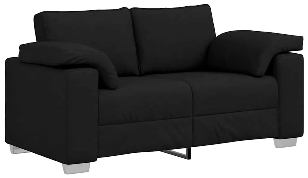 vidaXL Καναπές με μαξιλάρι Μαύρο 160 x 77 x 82 εκ ύφασμα