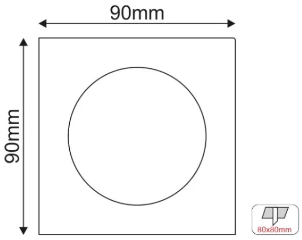 Σποτ Trimless Polok Square-Leuko